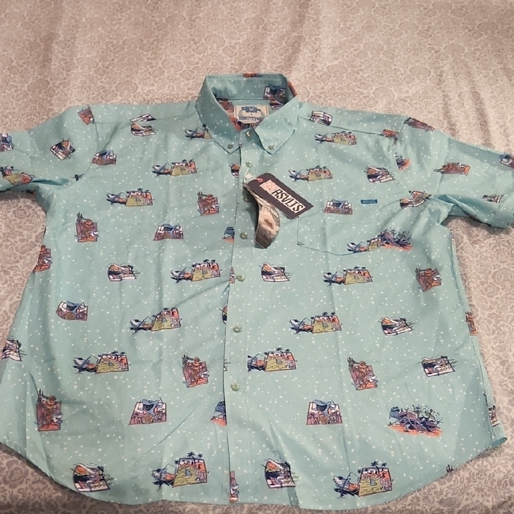 SMITH Men's Blue Printed Shirt